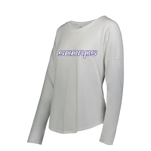 [FTLCUBWH-FAS-LOGO2] Decker Women's Tri-Blend T-Shirt - Long Sleeve (Female Adult S, White, Logo 2)